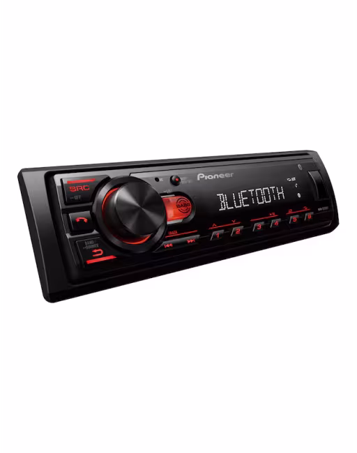 AUTOESTEREO CON USB Y BLUETOOTH LUZ ROJO Y BLANCA MARCA PIONNER, MOD. MVH-S235BT