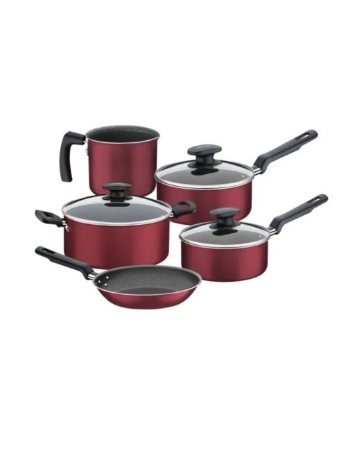 BATERIA DE COCINA 5 PIEZAS LORETO ROJA, MARCA TRAMONTINA, MOD. 20399/782