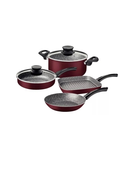 BATERIA DE COCINA 6 PIEZAS ATLANTIC ROJA, MARCA TRAMONTINA, MOD. 27899/478
