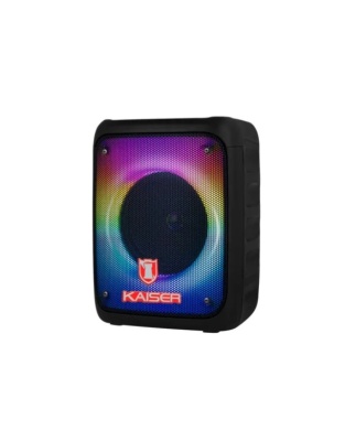 BAFLE RECARGABLE 6.5" LUZ FLAMA Y NEON 4,800 W  PMPO / 15W, RMS RADIO, MARCA KSR, MOD. KSW7005