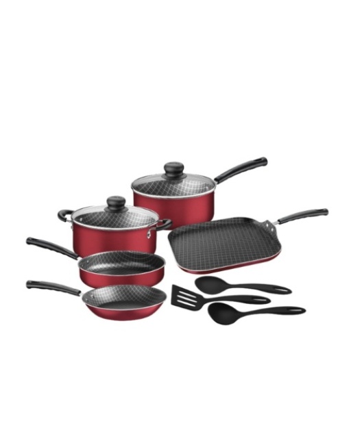 BATERIA DE COCINA 10 PIEZAS PRIMAONE COLOR ROJO, MARCA TRAMONTINA, MOD. 27899/329