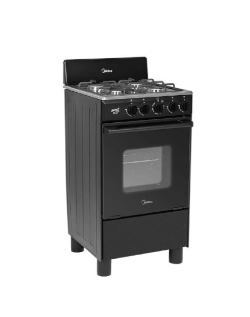 ESTUFA 20" CUBIERTA ACERO INOXIDABLE, COLOR NEGRA, MARCA MIDEA, MODELO MGS20FS1BAABB