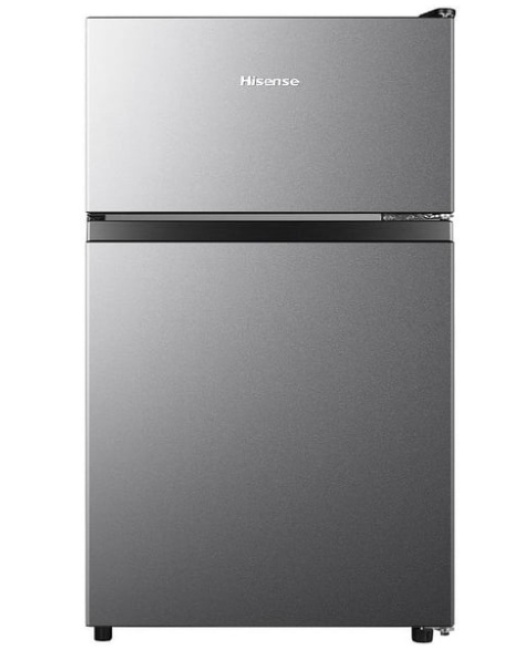 FRIGOBAR 3.1 PIES DOBLE PUERTA, COLOR SILVER, MARCA HISENSE, MOD. RT31D6AGX1