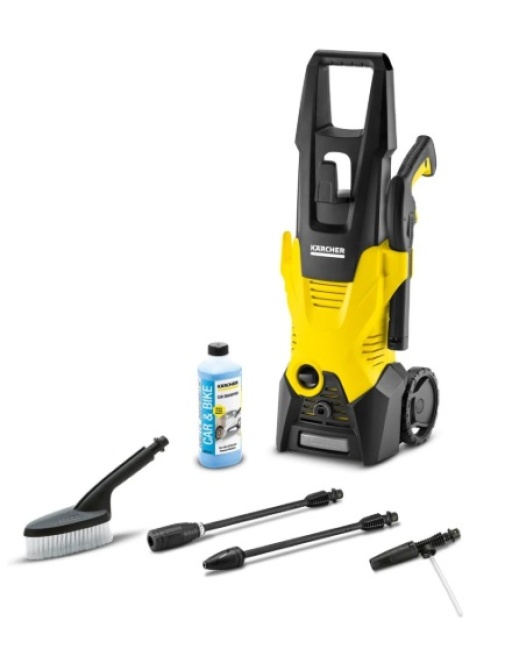 HIDROLAVADORA ELECTRICA 1700 PSI COLOR AMARILLO, MARCA KARCHER, MOD. K3 CAR