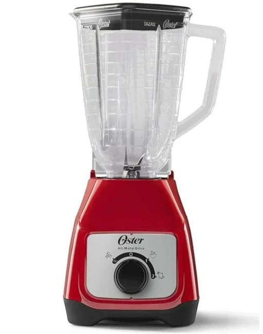 LICUADORA KALIMAN 2 VEL COLOR ROJA 400W VASO PLASTICO (2110674) OSTER, MOD. BLSTKAP-RRD-013