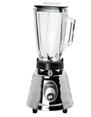 LICUADORA 2VEL. 1.25L CROMADA 500W VASO VIDRIO OSTER, MOD. 000465-013-000