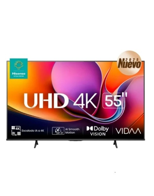 PANTALLA 55" 4K VIDDA MARCA HISENSE, MODELO 55A65NV