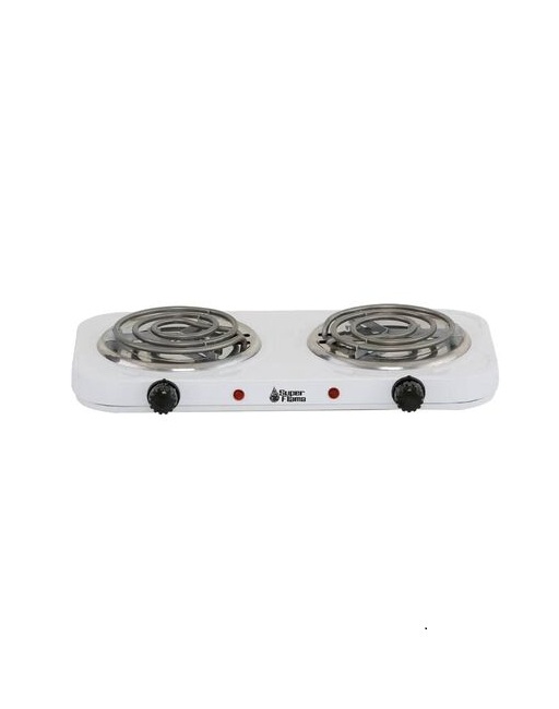 PARRILLA ELECTRICA DE 2 RESISTENCIA CON TERMOSTATO DE 45CM SUPERFLAMA, MOD. 2R T B