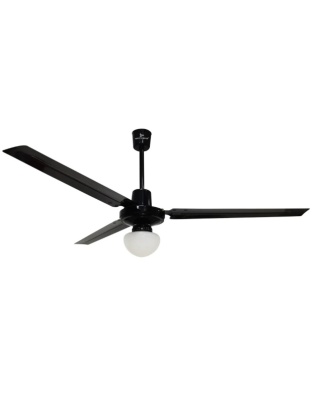 VENTILADOR CON LUZ ICARUS 56" NEGRO MASTERFAN, MOD. VIICCLNE56