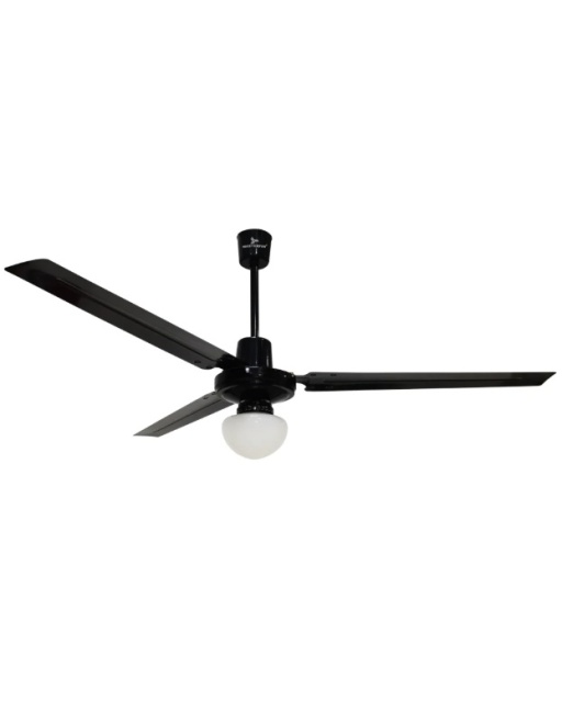 VENTILADOR CON LUZ ICARUS 56" NEGRO MASTERFAN, MOD. VIICCLNE56