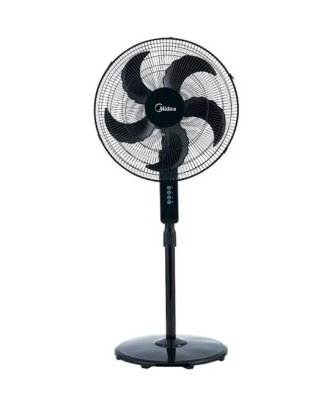 VENTILADOR DE PEDESTAL 18" ASPAS DE PLASTICO COLOR NEGRO MIDEA, MOD. MSF18B