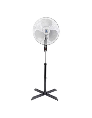 VENTILADOR DE PEDESTAL 18" GRIS OSCURO MARCA MAN, MOD. VP00018TGO134