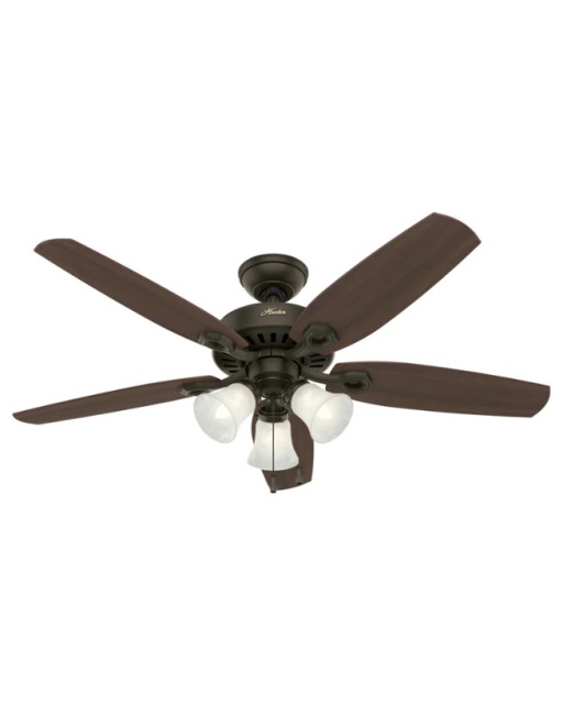 VENTILADOR 50" 5 ASPAS C/CADENA COLOR BRONE C/LUZ MARCA HUNTER, MOD. 53238