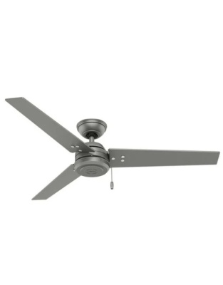 VENTILADOR 52" 3 ASPAS C/CADENA COLOR GRIS MATE HUNTER, MOD. 59262